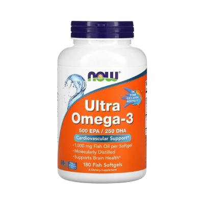 Suplemento Ultra Ômega 3 com 180 softgels Now Food