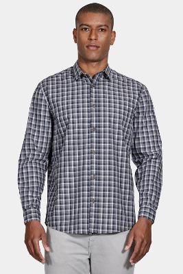 Camisa Aramis Manga Longa Regular Xadrez Cinza