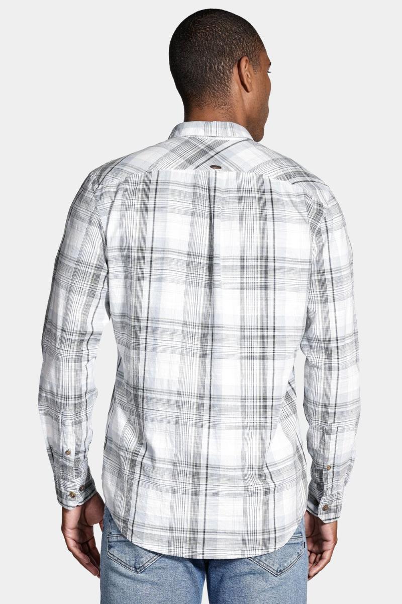 Camisa Aramis Manga Longa Regular Xadrez Branco - 4