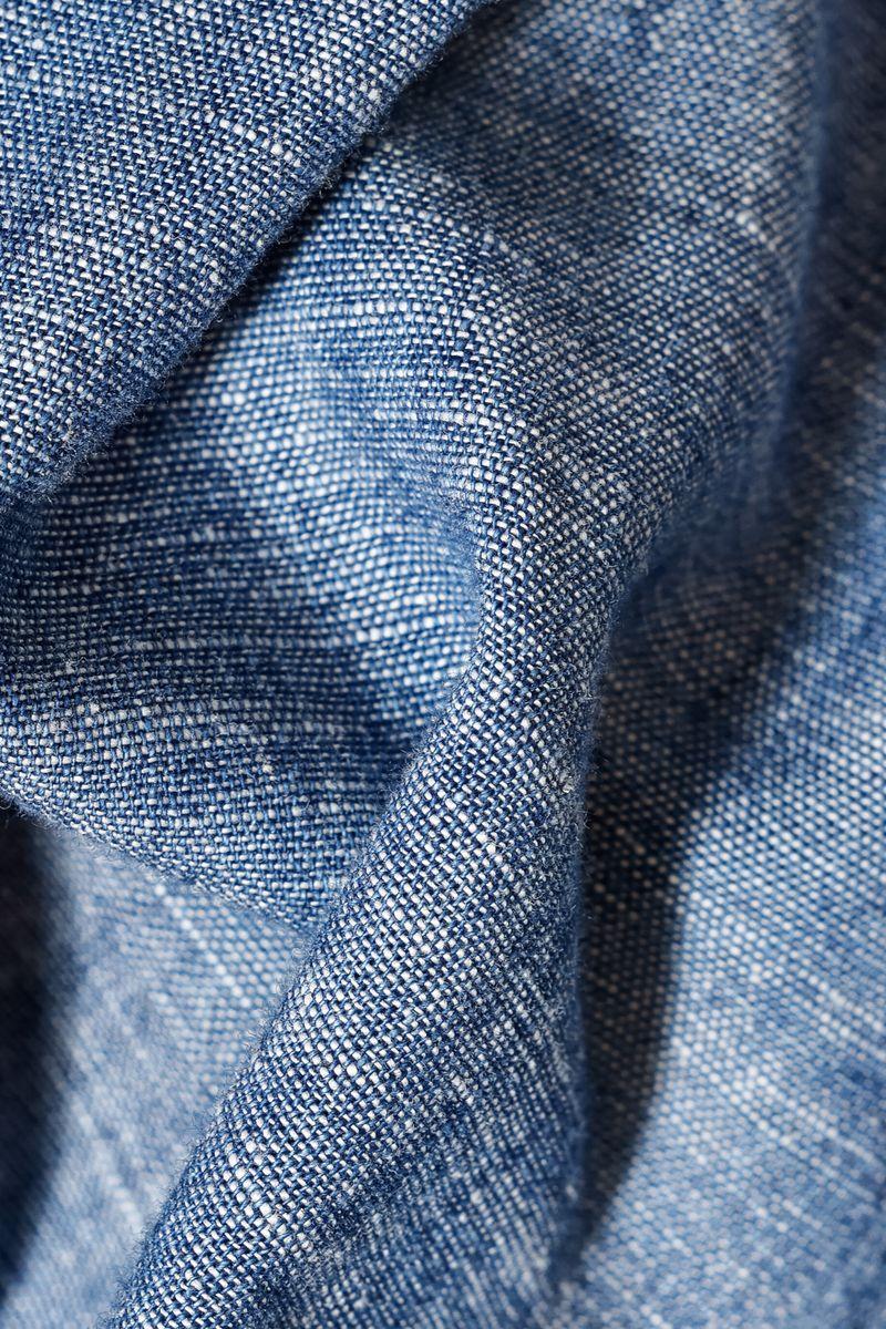 Camisa Aramis Manga Curta Regular Jeans em Liocel Azul Jeans - 5