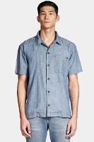 Camisa Aramis Manga Curta Regular Jeans em Liocel Azul Jeans - 1