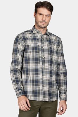 Camisa Aramis Manga Longa Flanela Xadrez Marinho