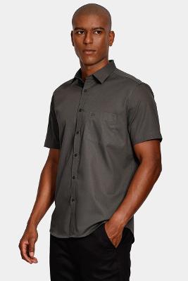 Camisa Aramis Regular Algodão Damero Chumbo