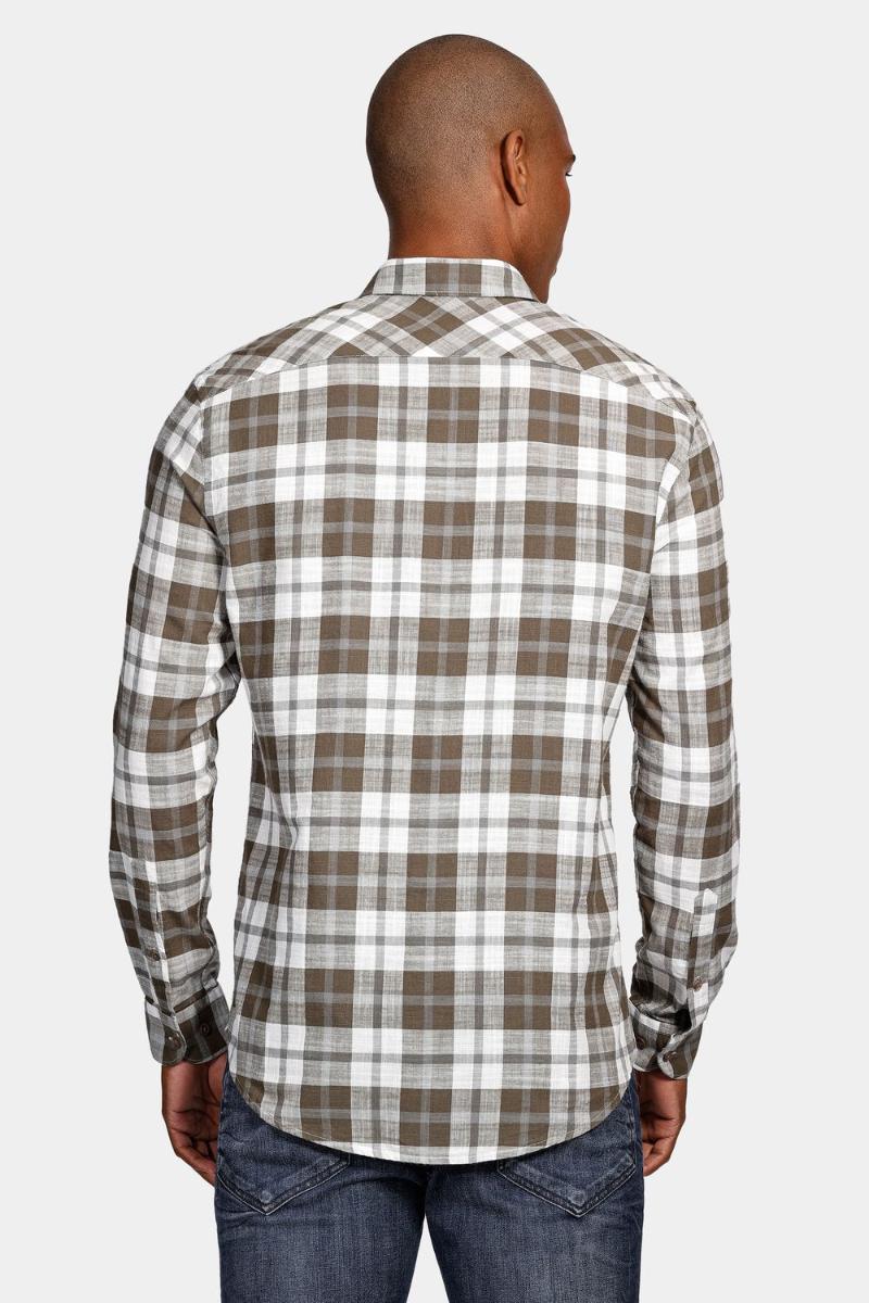 Camisa Aramis Manga Longa Slim Xadrez Verde - 4