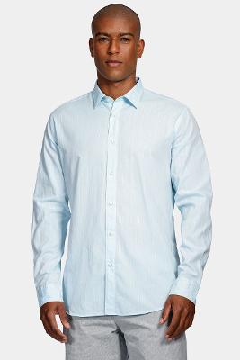 Camisa Aramis Slim Flame Bosco Azul Piscina