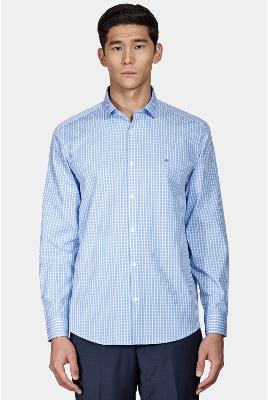 Camisa Aramis Manga Longa Regular Xadrez Branco