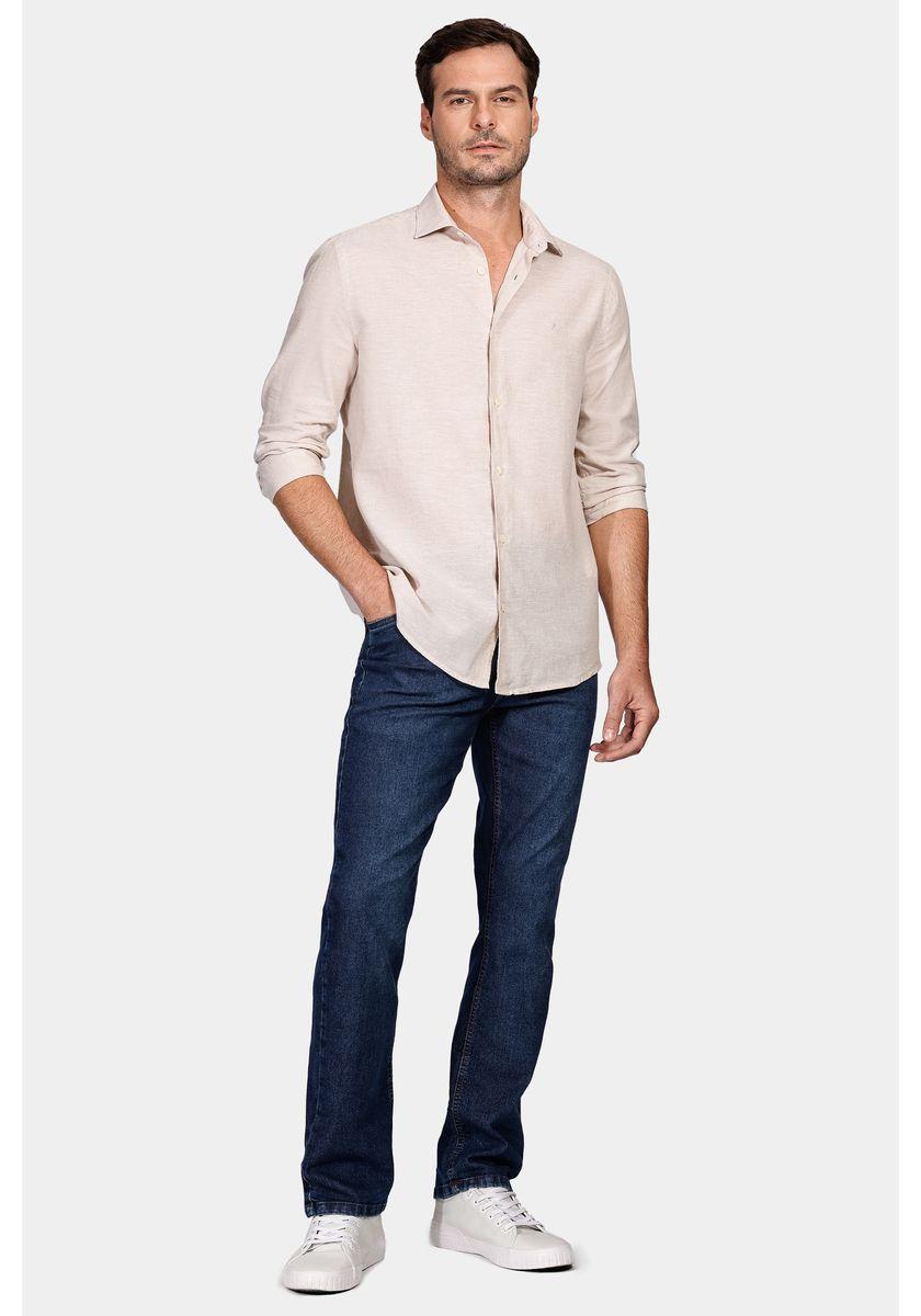 Camisa Aramis Regular Linho Com Algodão f Cáqui - 2