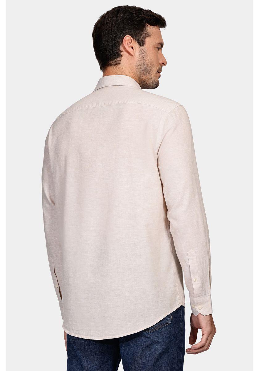 Camisa Aramis Regular Linho Com Algodão f Cáqui - 4
