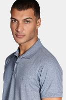 Polo Aramis Piquet Gola Jacquard Azul Alumínio - 3