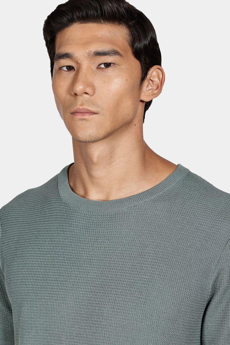 Tricot Aramis Manga Curta Verde - 3