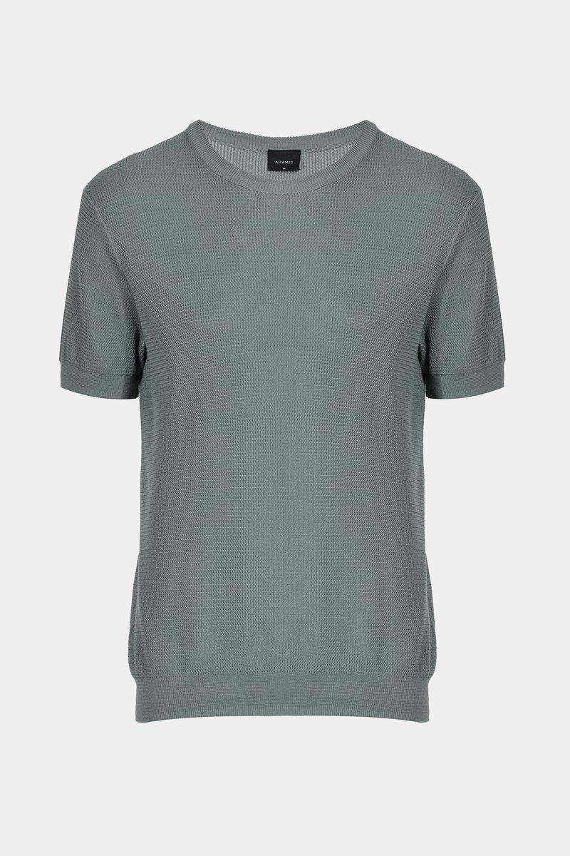 Tricot Aramis Manga Curta Verde - 6