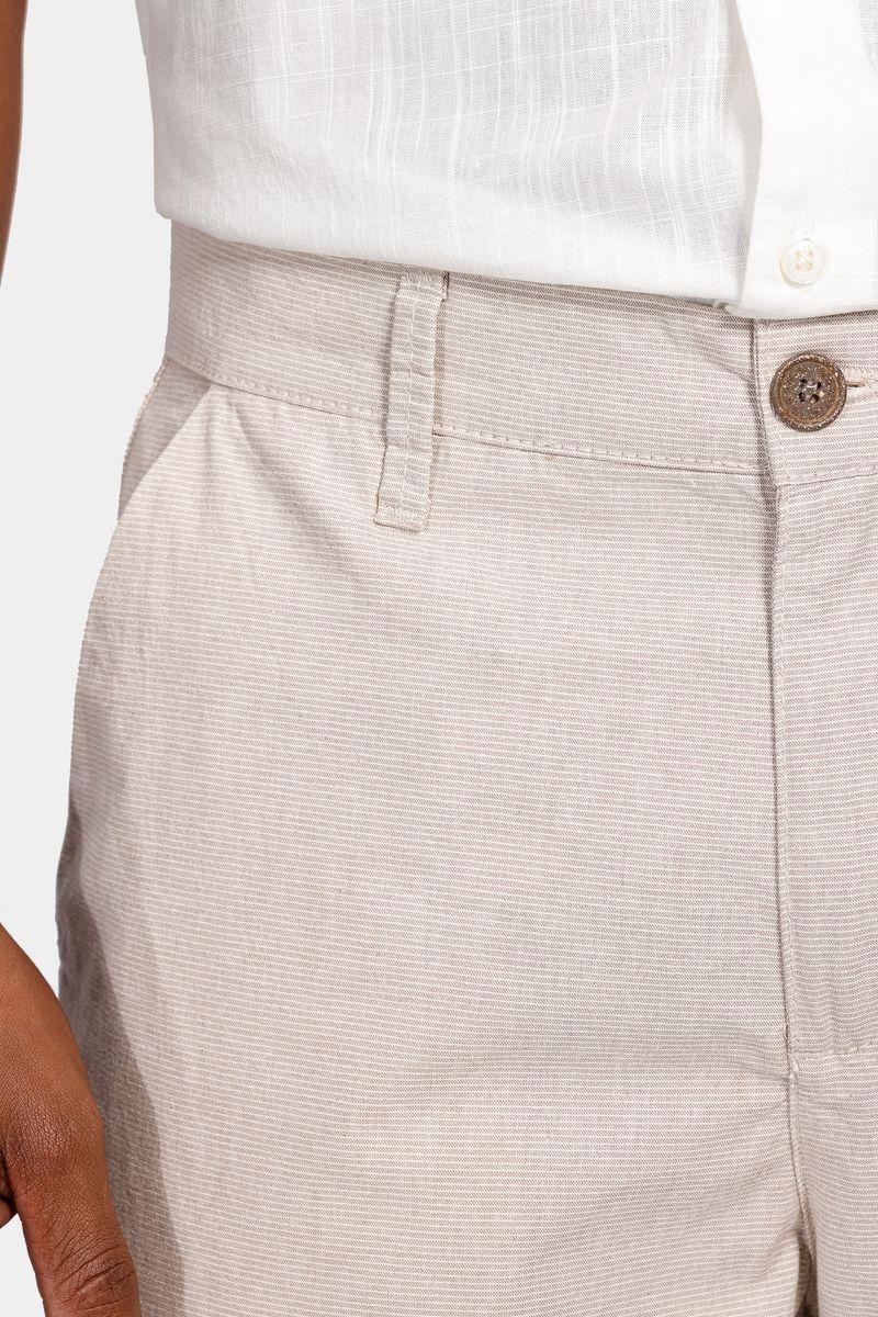 Bermuda Aramis Chino Média Stripes Cáqui - 3