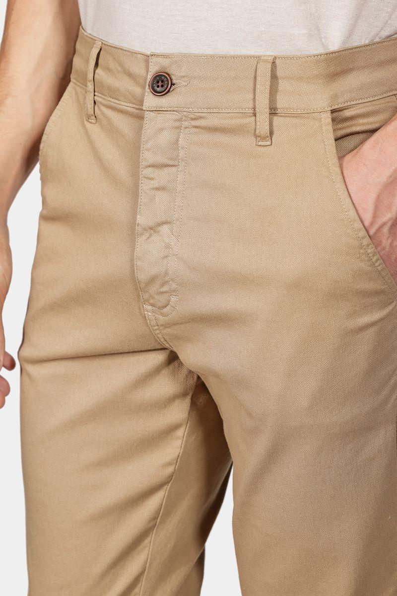 Calça Aramis Chino Slim Maquinetada Cáqui - 3
