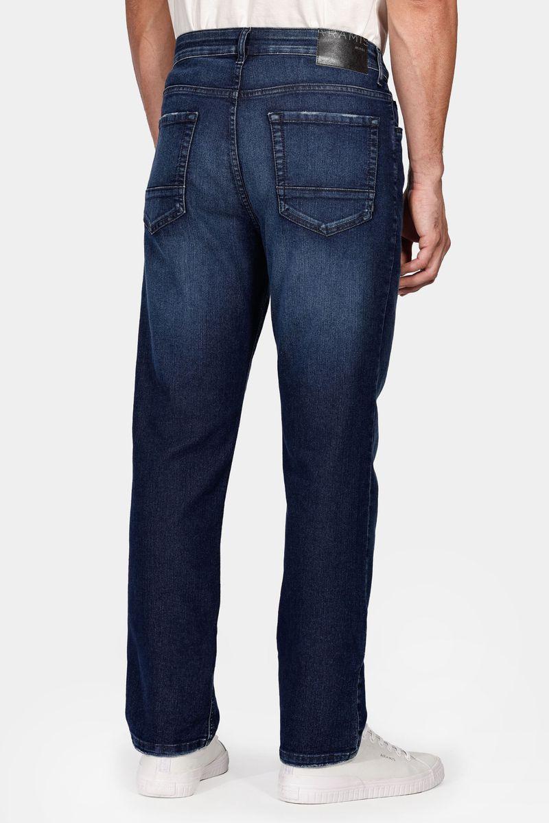 Calça Aramis Jeans Regular Intense Stonado Azul Escuro - 5