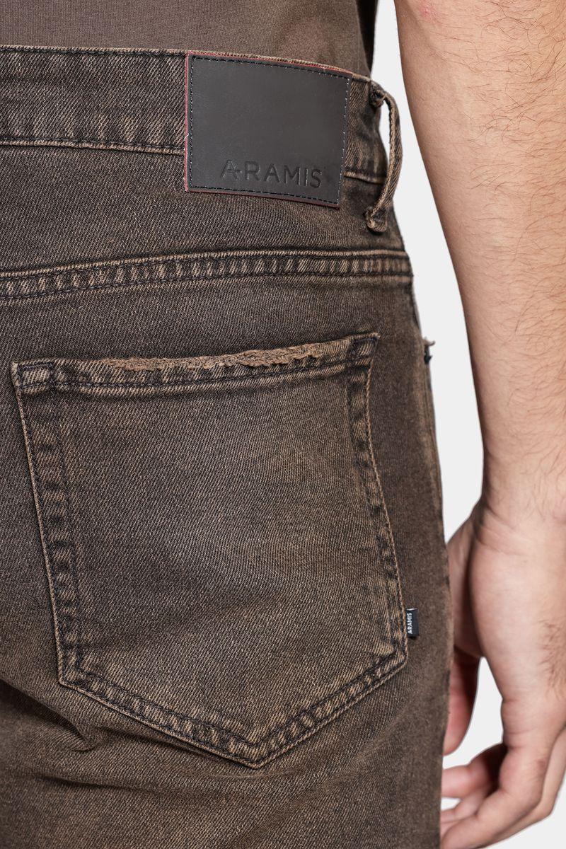 Calça Aramis Jeans Slim Red Black Dirty Preto - 4