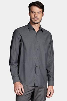 Camisa Aramis Manga Longa  Regular Algodão Egípcio Grafite