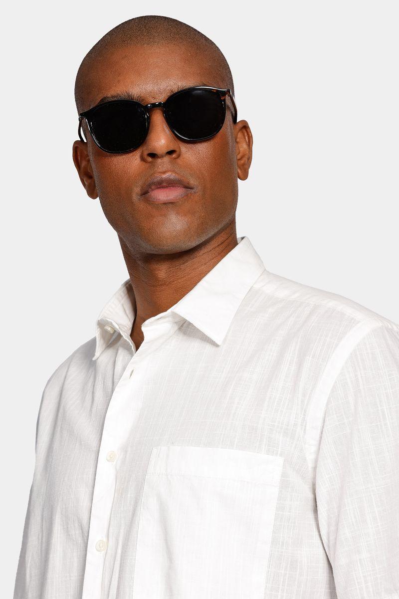 Camisa Aramis Manga Curta  Regular Flamê  Com Bolso Branco - 3