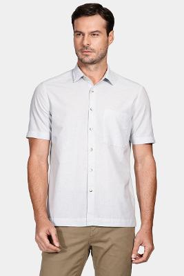 Camisa Aramis Regular Ampla Falso Liso Lt Blue Azul Claro