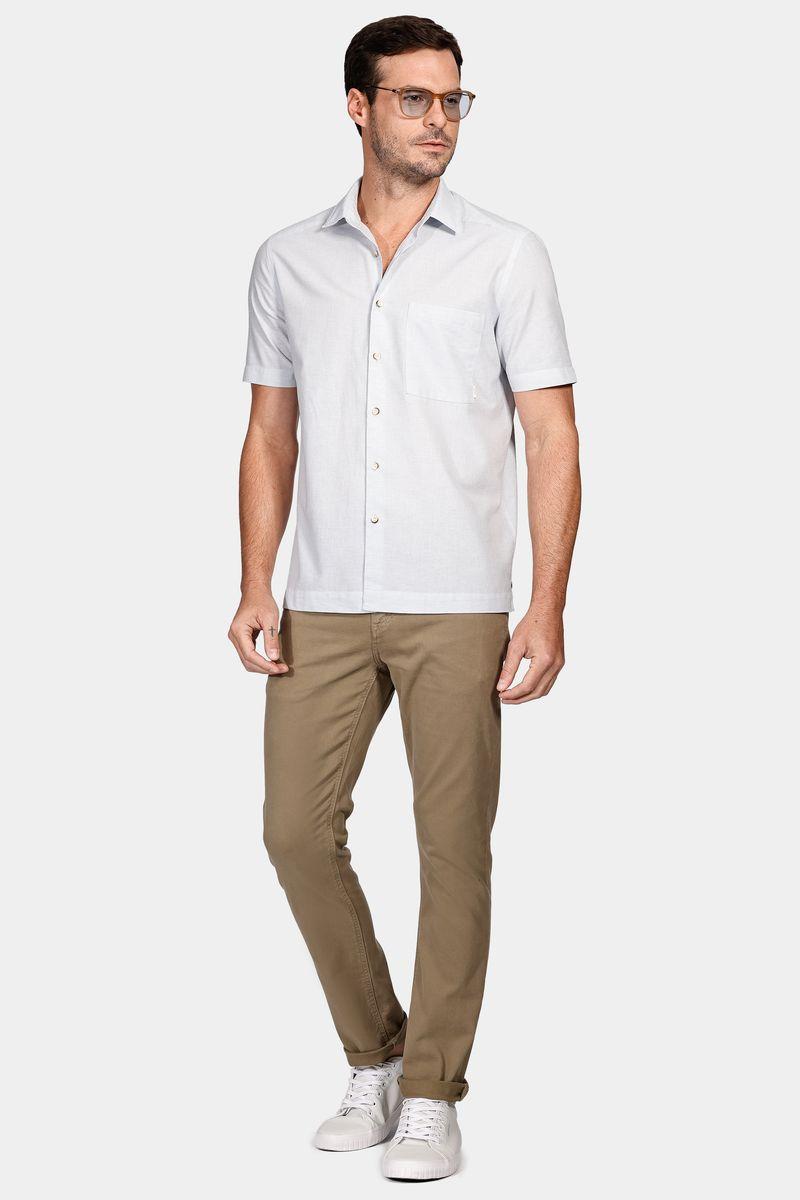 Camisa Aramis Regular Ampla Falso Liso Lt Blue Azul Claro - 2