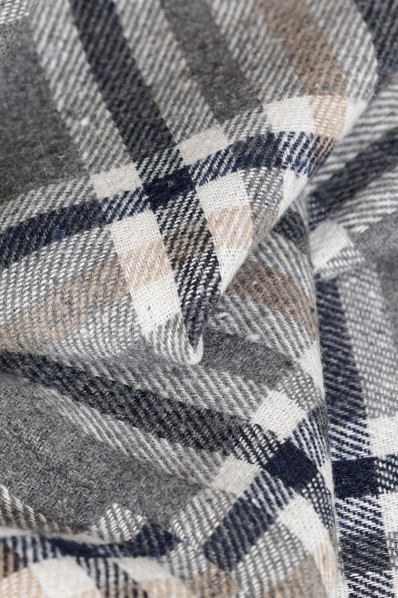 Camisa Aramis Overshirt Flanela Xadrez Cinza - 6