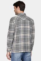 Camisa Aramis Overshirt Flanela Xadrez Cinza - 5