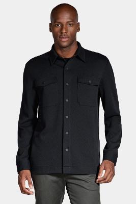 Camisa Aramis Manga Longa Move Overshirt em Piquet Duo Preto