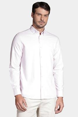 Camisa Aramis Manga Longa  Slim Oxford Down Planalto Rosa
