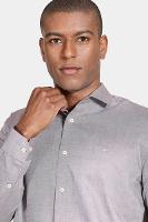 Camisa Aramis Manga Longa Cosmo Regular Oxford Marrom - 3