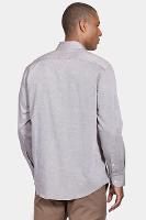 Camisa Aramis Manga Longa Cosmo Regular Oxford Marrom