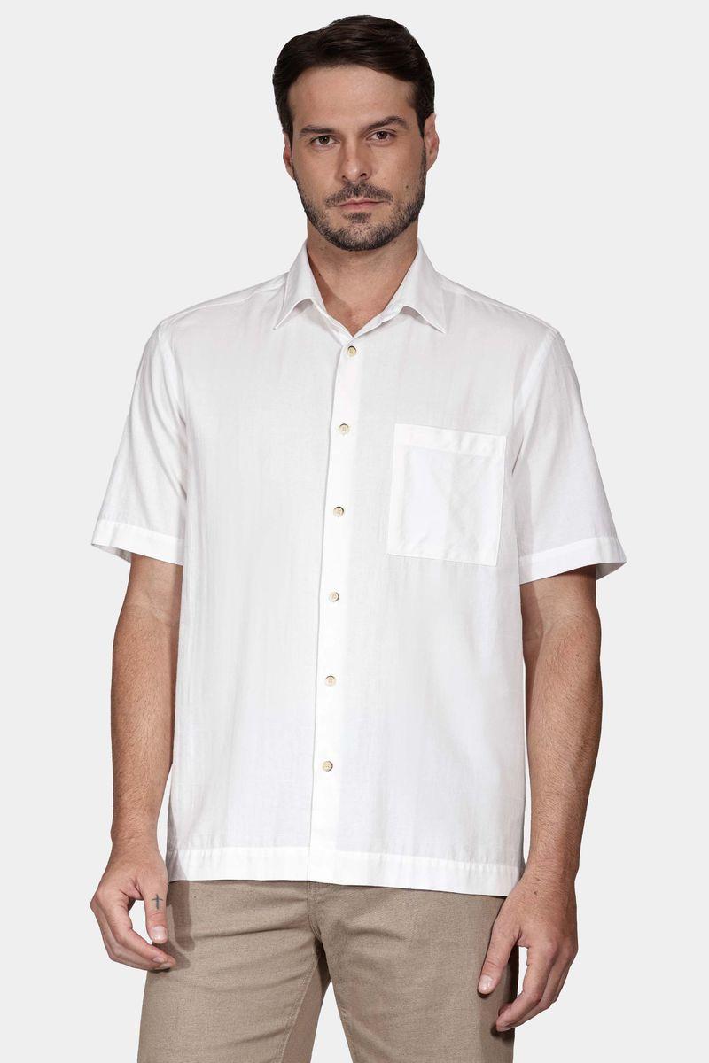 Camisa Aramis Regular Textura Horizontal Off White - 1