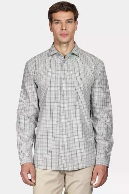 Camisa Aramis Regular Mescla Xadrez Cinza