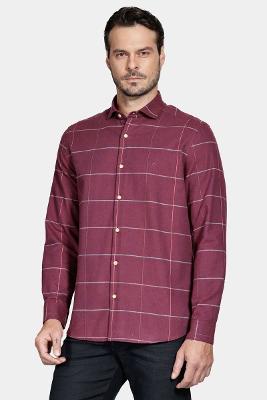 Camisa Aramis Regular s João Xadrez Bordeaux