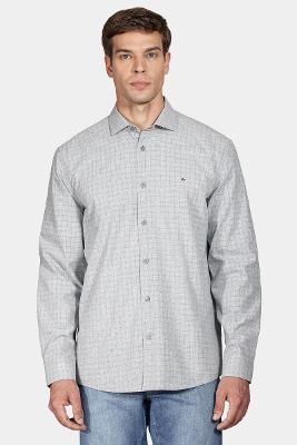Camisa Aramis Regular Mescla Xadrez Cinza