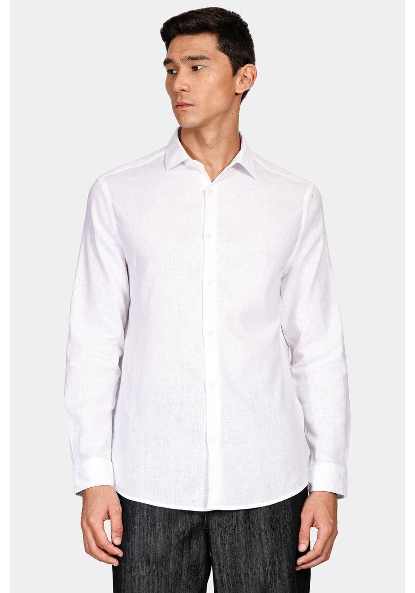 Camisa Aramis Regular Linho Com Algodão f Branco - 1