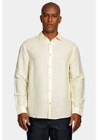 Camisa Aramis Regular Linho Com Algodão f Amarelo - 1