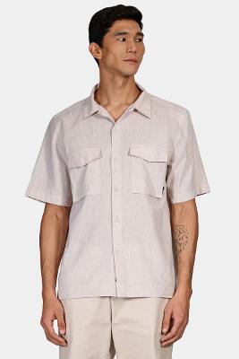 Camisa Aramis Regular Linho Algodão 2b Surat Areia