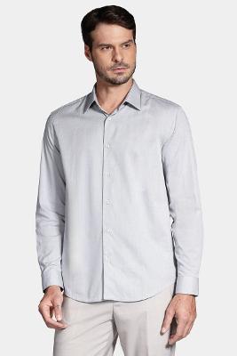 Camisa Aramis Manga Longa  Regular Cinza Claro