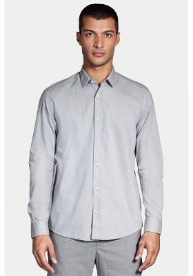 Camisa Aramis Slim Fil a Fil Antilia Cinza