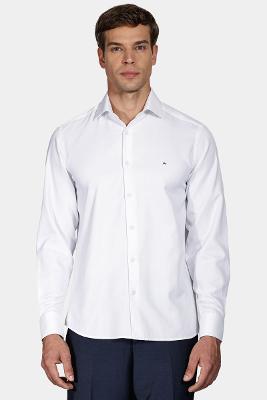 Camisa Aramis Social Regular Tricoline Maquinetada Branco