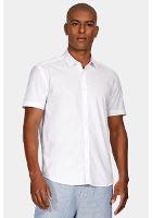 Camisa Aramis Slim Tricoline Stretch Liso Branco - 1