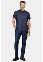 Camisa Aramis Slim Tricoline Stretch Liso Marinho - 2