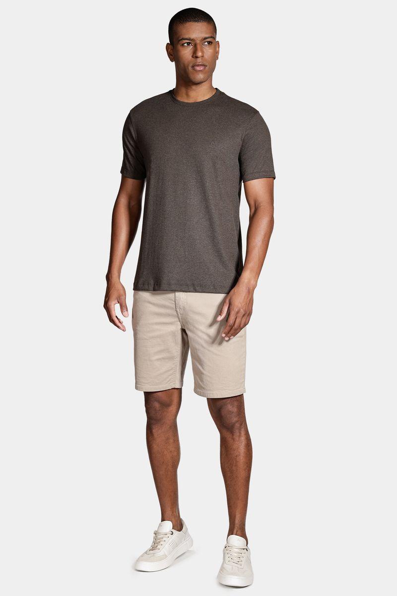 Camiseta Aramis Manga Curta Melange Verde Militar - 2