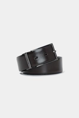 Cinto Aramis Couro duplaface Marrom e Preto