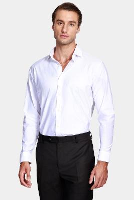 Camisa Manga Longa Cosmo Regular Tech Flex Xadrez Falso Liso Branco