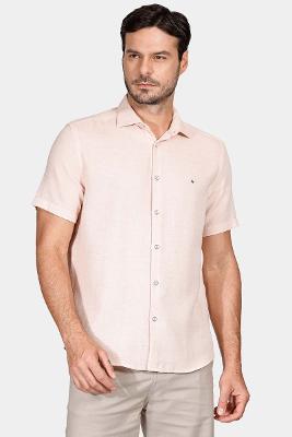 Camisa Regular Maquinetado Rústico Salmao