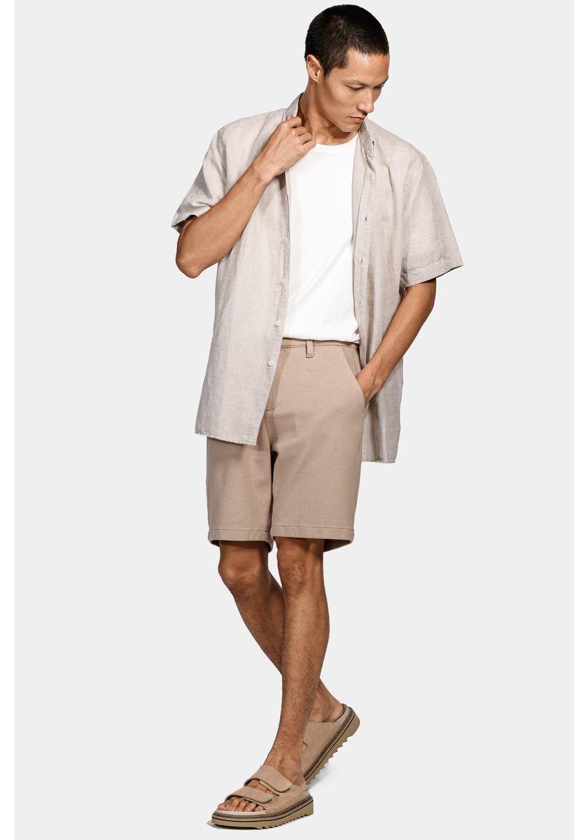 Camisa Aramis Manga Curta Regular Linho Martinelli Caqui - 2