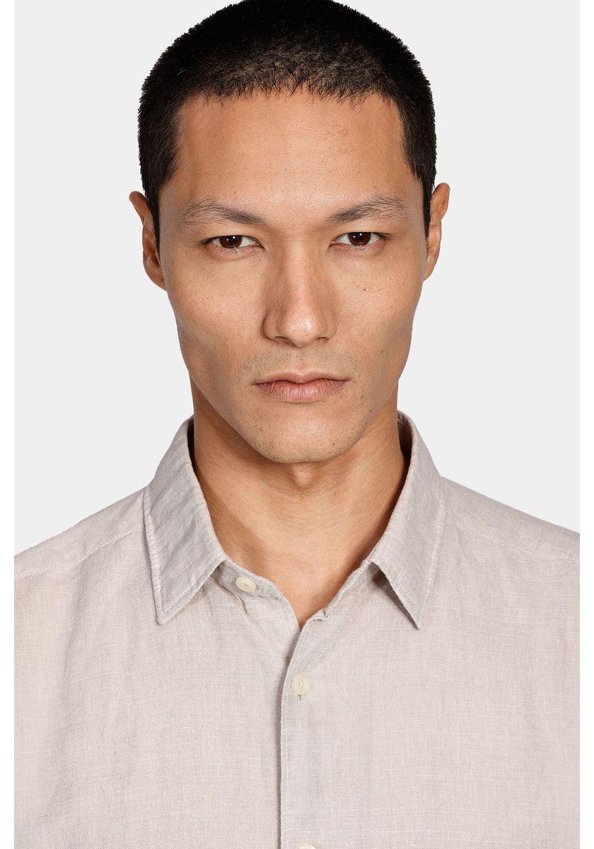 Camisa Aramis Manga Curta Regular Linho Martinelli Caqui - 3