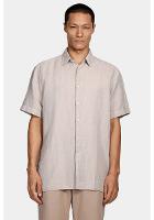 Camisa Aramis Manga Curta Regular Linho Martinelli Caqui - 1