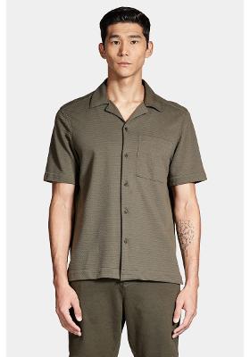 Camisa Aramis Manga Curta Regular Maquineta Verde Militar
