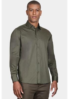 Camisa Aramis Manga Longa Regular Sarja Verde Militar
